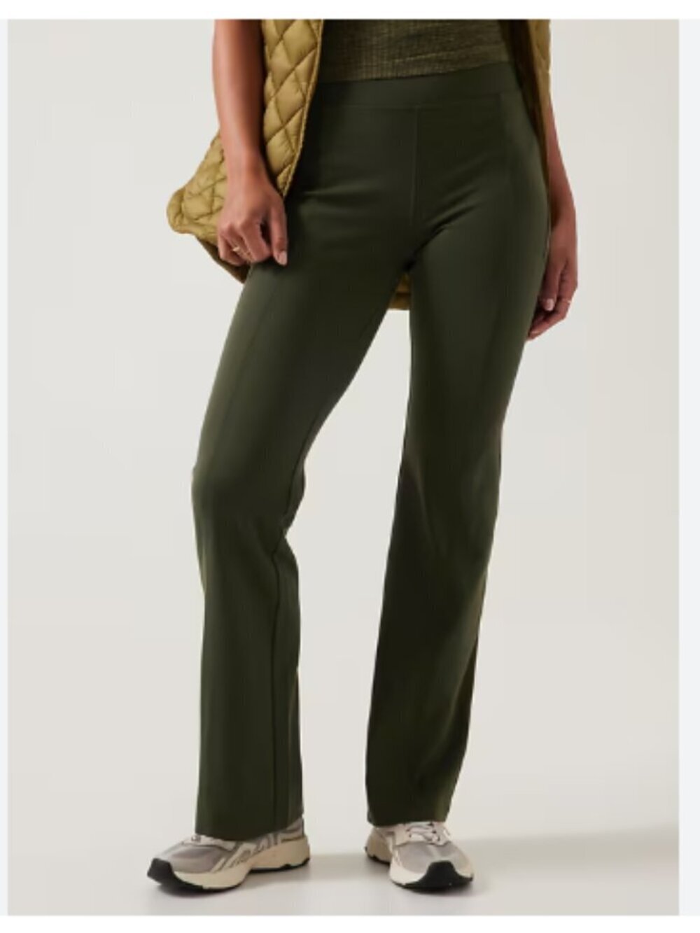 ATHLETA Delancey Straight Leg High Rise Green Pants (Women's Small)